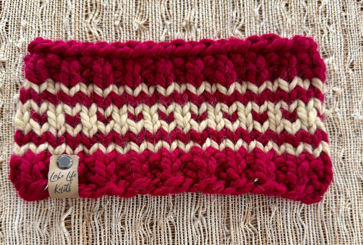 Red & Light Gold Serenity Headband