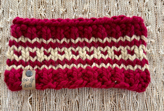 Red & Light Gold Serenity Headband